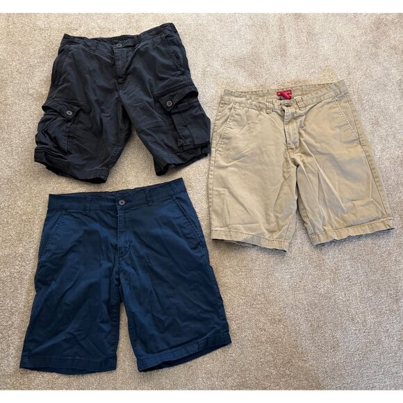 Casual Shorts Lot Black, Navy Blue & Khaki American Eagle & Others Mens Size 30 - Picture 1 of 1